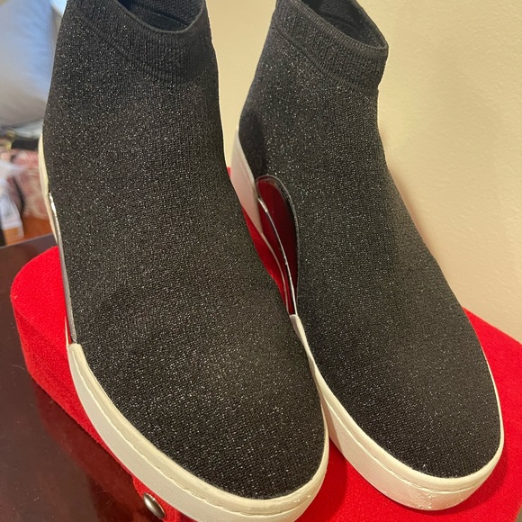 MICHAEL KORS black stretch-knit sock sneakers with little sparkle - Picture 5 of 6